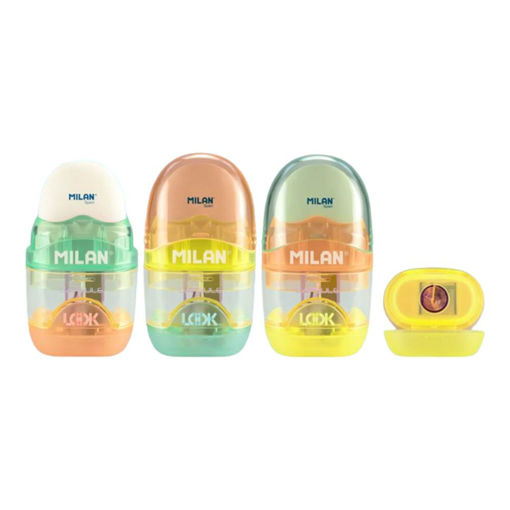 Picture of MILAN ERASER & SHARPENER CAPSULE NEW LOOK